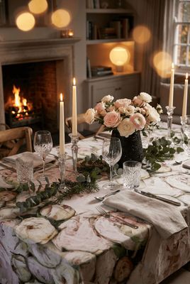 Tablecloth in Peony Pink