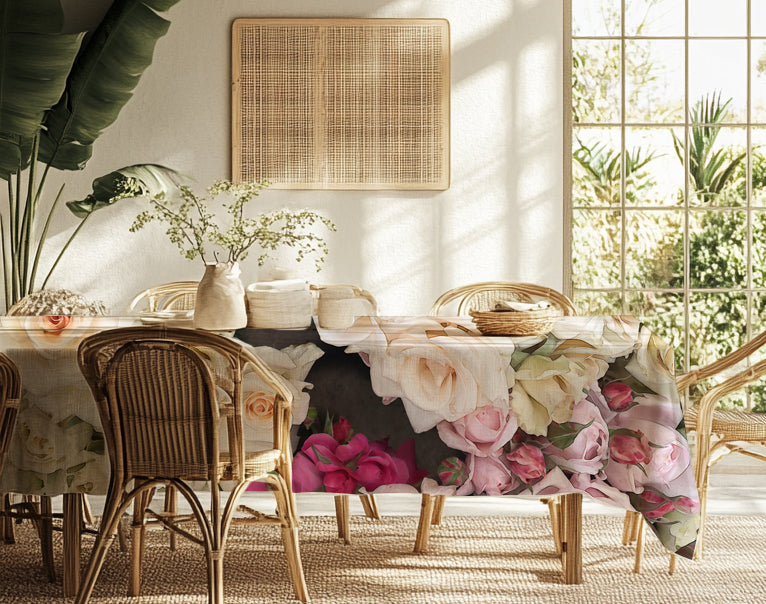 Roses on Black Tablecloth 3 m