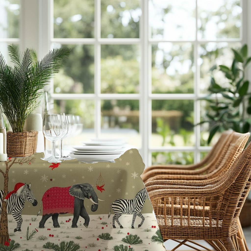 Ellie Red Blanket Christmas Tablecloth 3 m