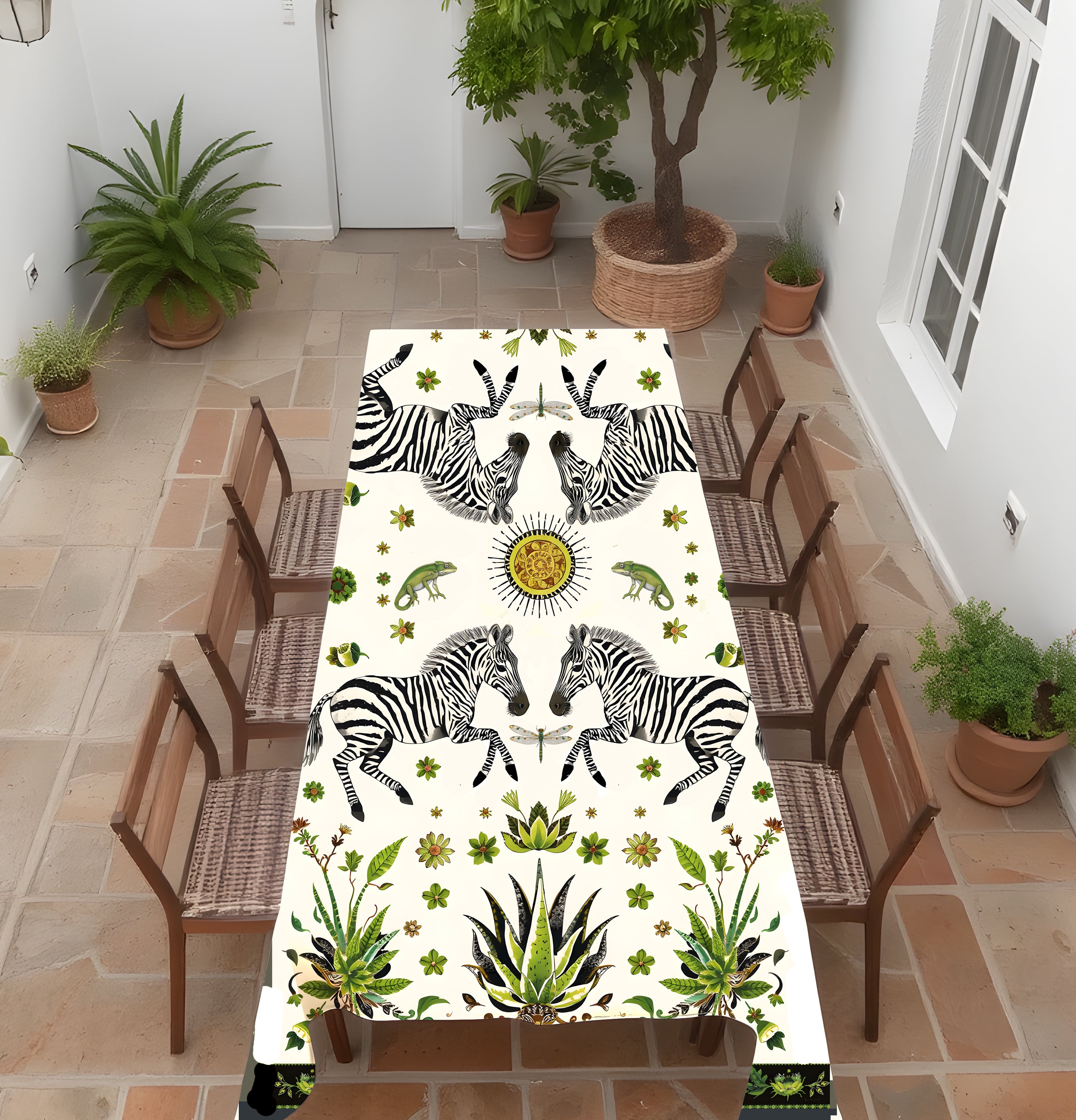 Zebras Lime and Black