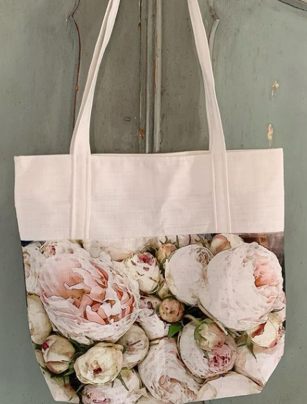 Tote in Pink Peony