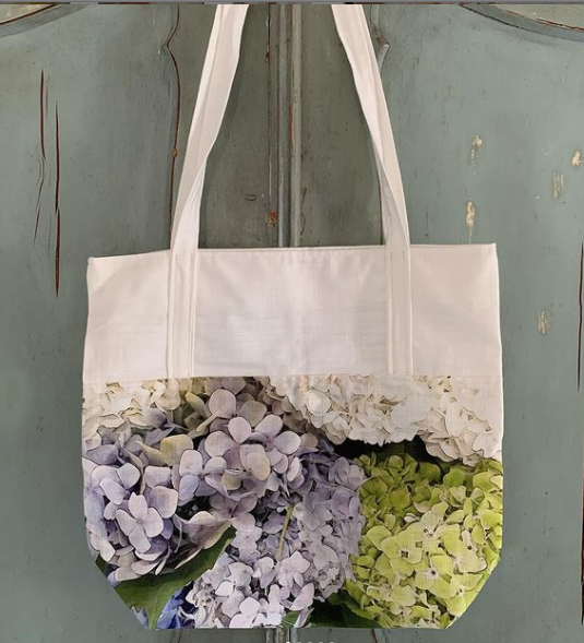 Tote in Hydrangea Trio