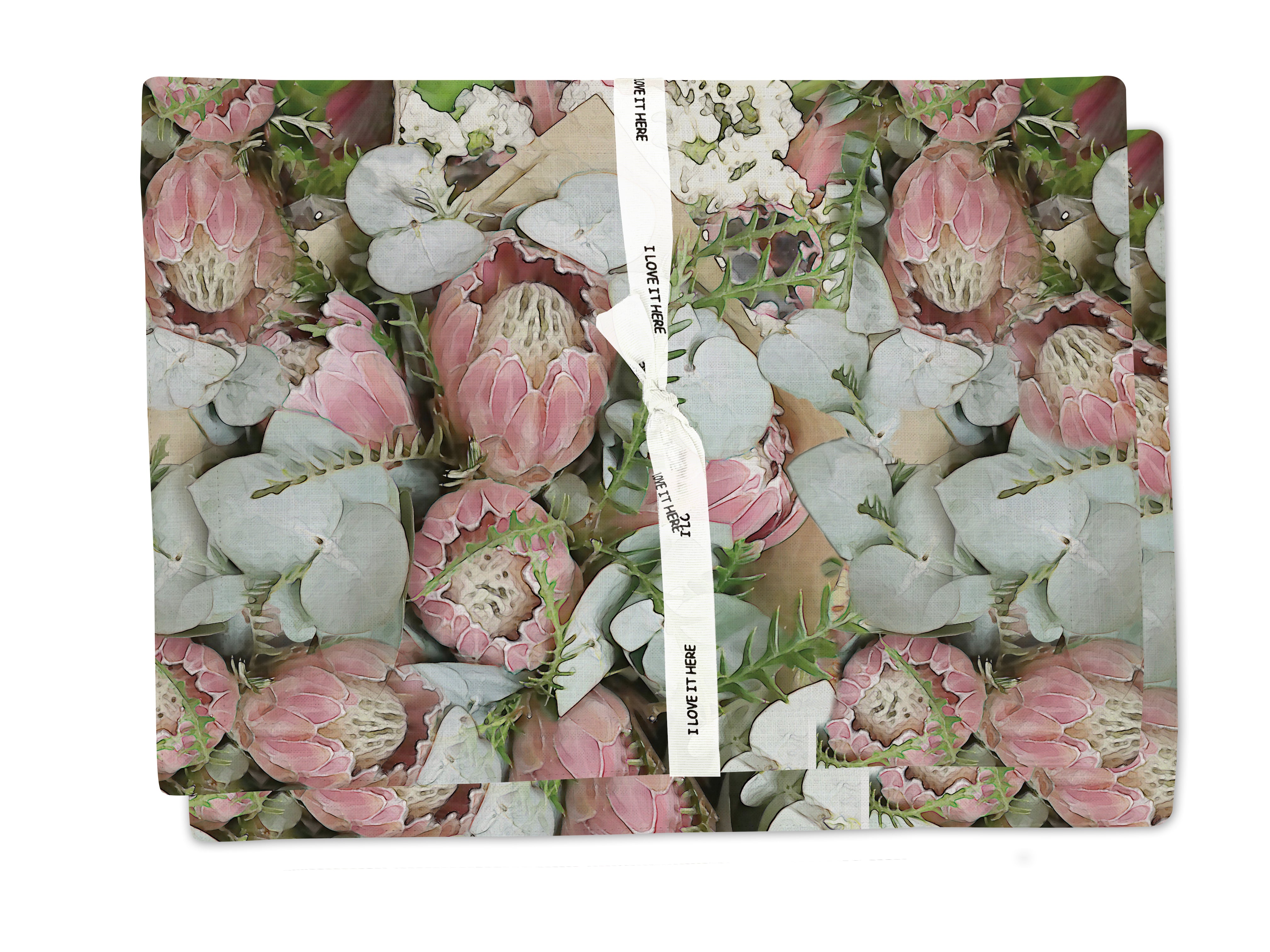 Placemat in a White Ranunculus floral design