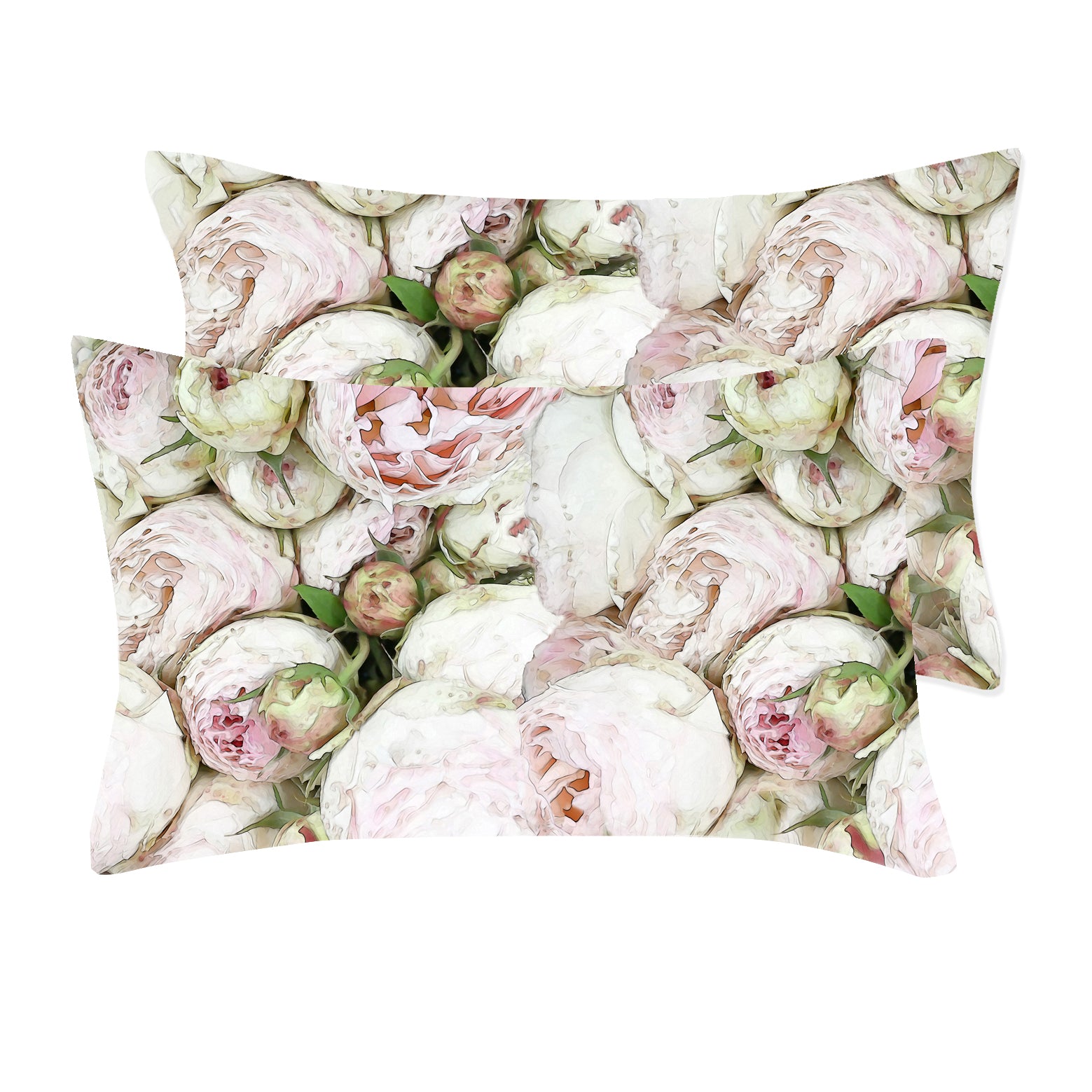 Satin Pillowcases in Pink Peony