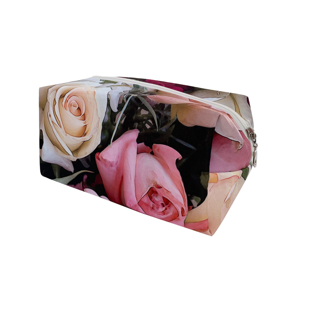 Waterproof Cosmetic Travel Pouch in Rose Garden