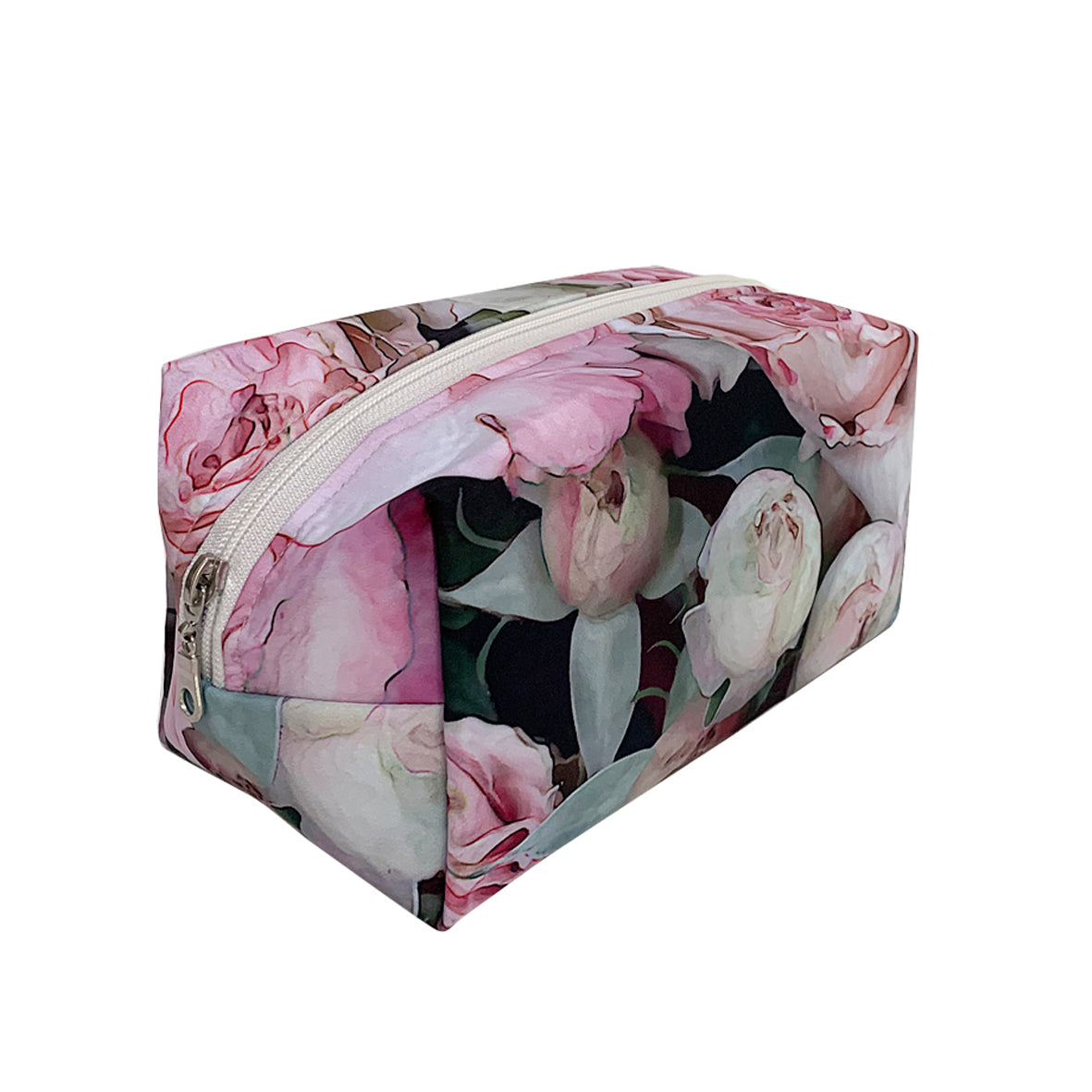 Waterproof Cosmetic Travel Pouch in Soft Pink Rose