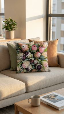 Cushion cover in Busy Protea
