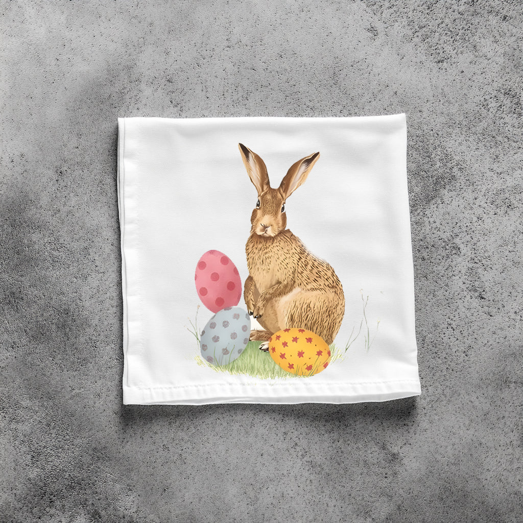 Easter Napkin with a Scrub Hare and Eggs , set of 4 assorted (coming soon)