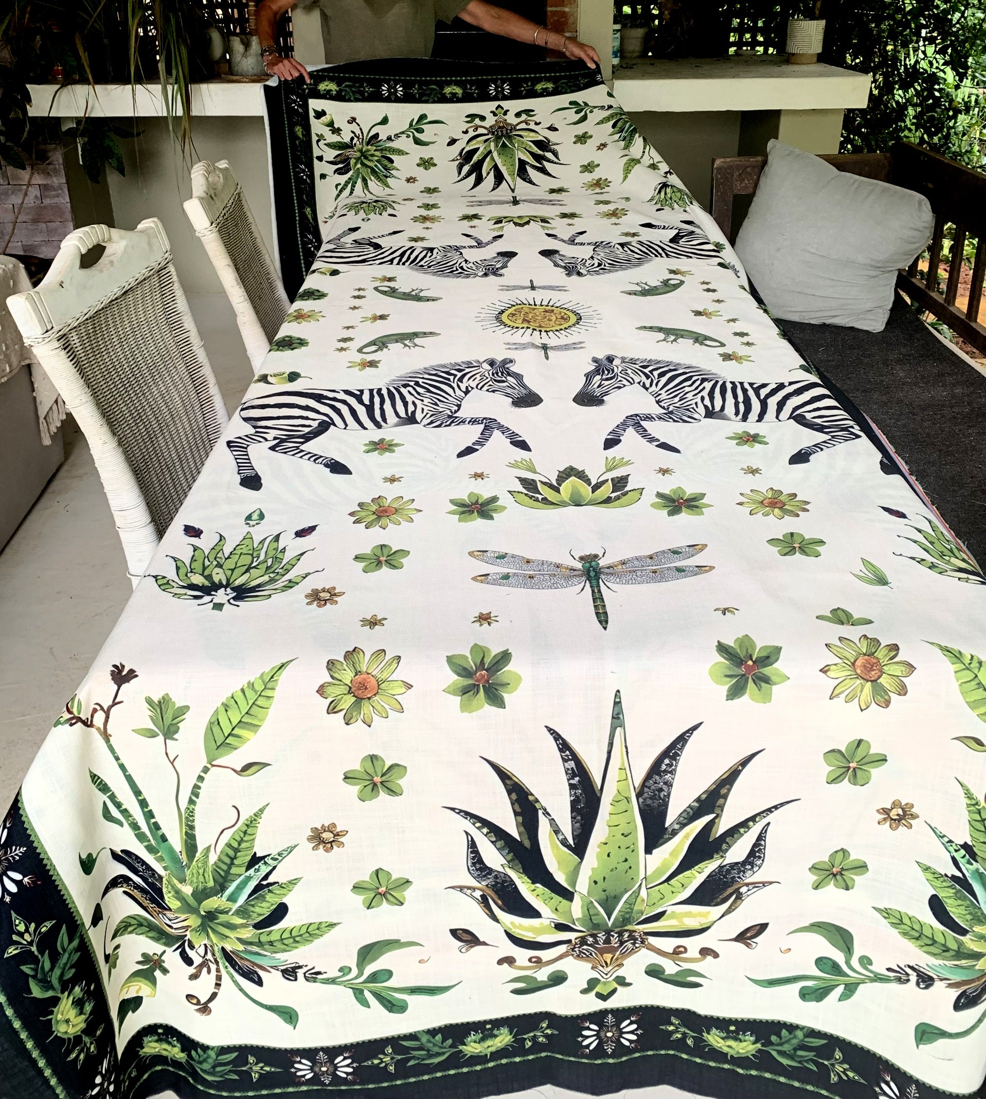 Zebras Lime and Black