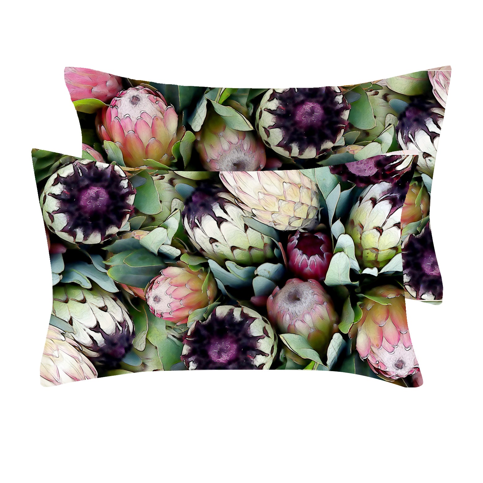 Satin Pillowcases in Busy Protea