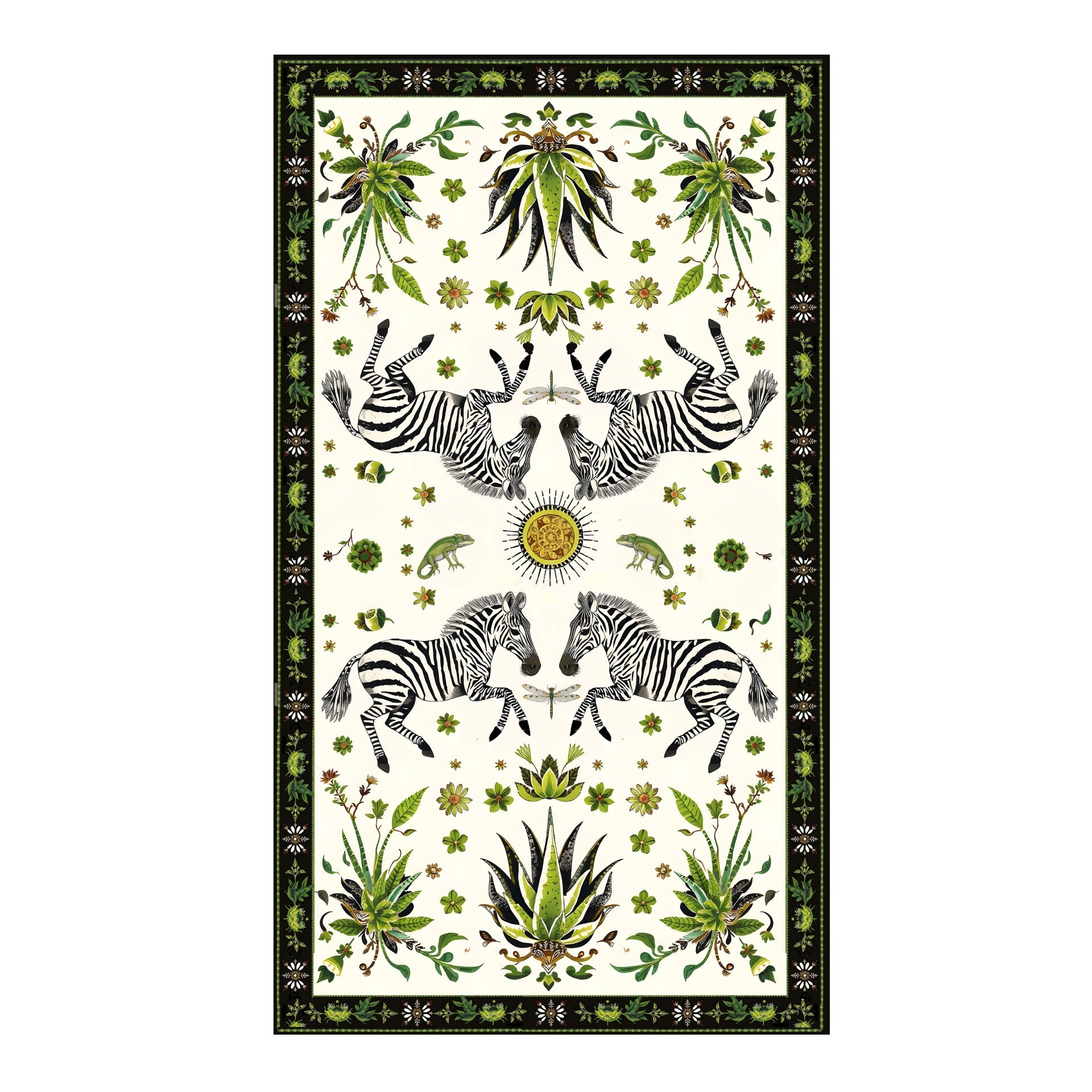 Zebras Lime and Black