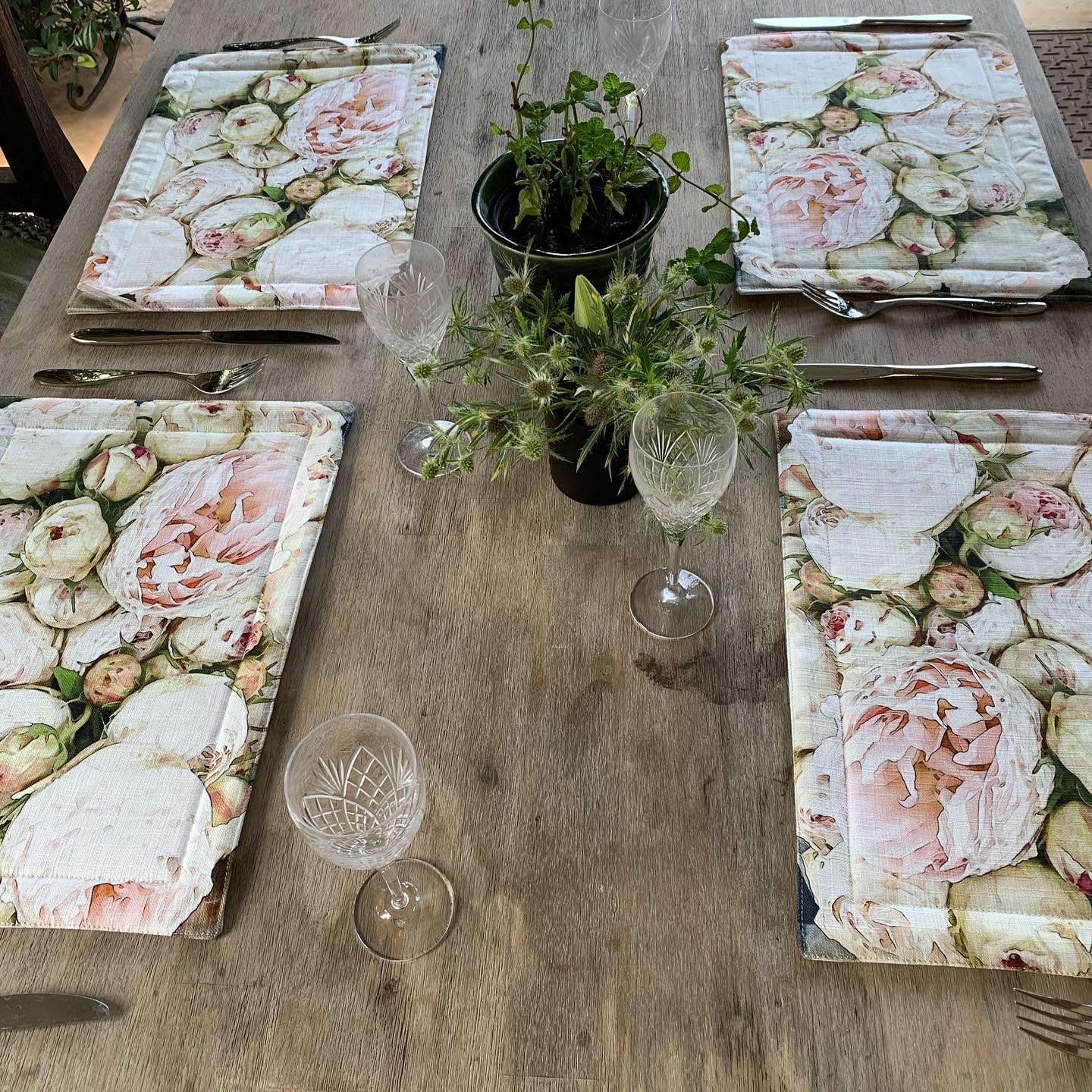 Placemat (set of 4) in Pink Peony