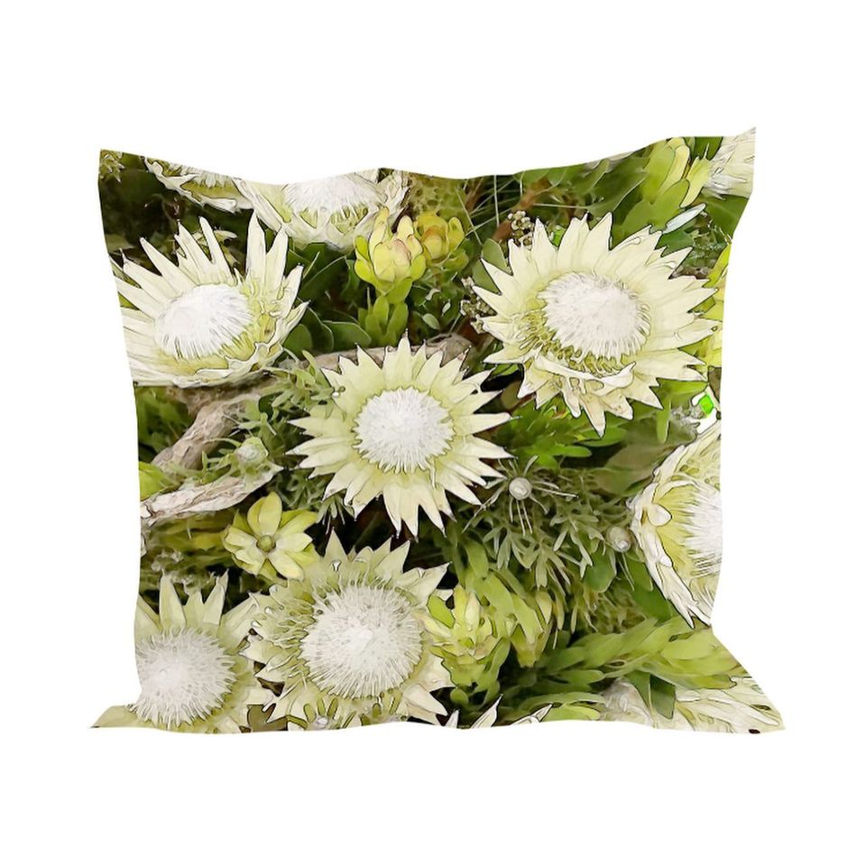 Cushion cover in Protea White
