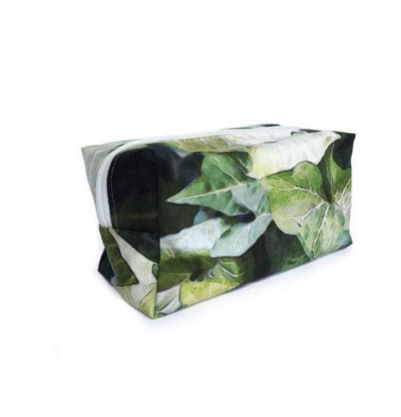 Waterproof Cosmetic Travel Pouch in Tropical Leaf