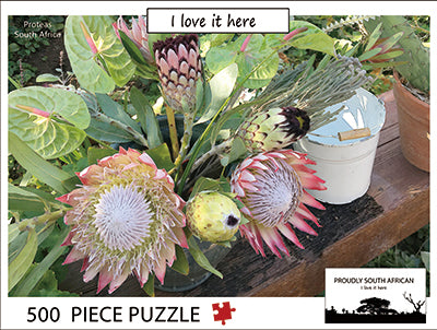 Jigsaw puzzle in Protea on Bench
